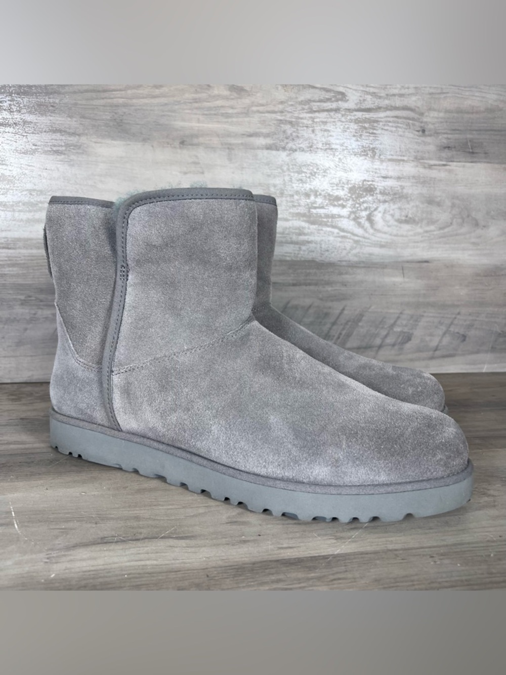 UGG Womens 11 Cory II Genuine Shearling Lined Gray Suede  Pull‎ On Boots 1125792